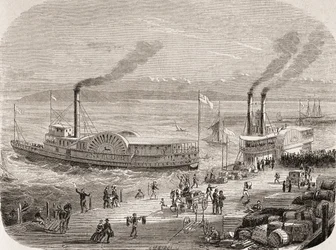 1860年代のサンフランシスコのドック